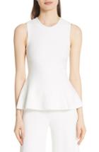 Women's Theory Lustrate Classic Peplum Top, Size - White