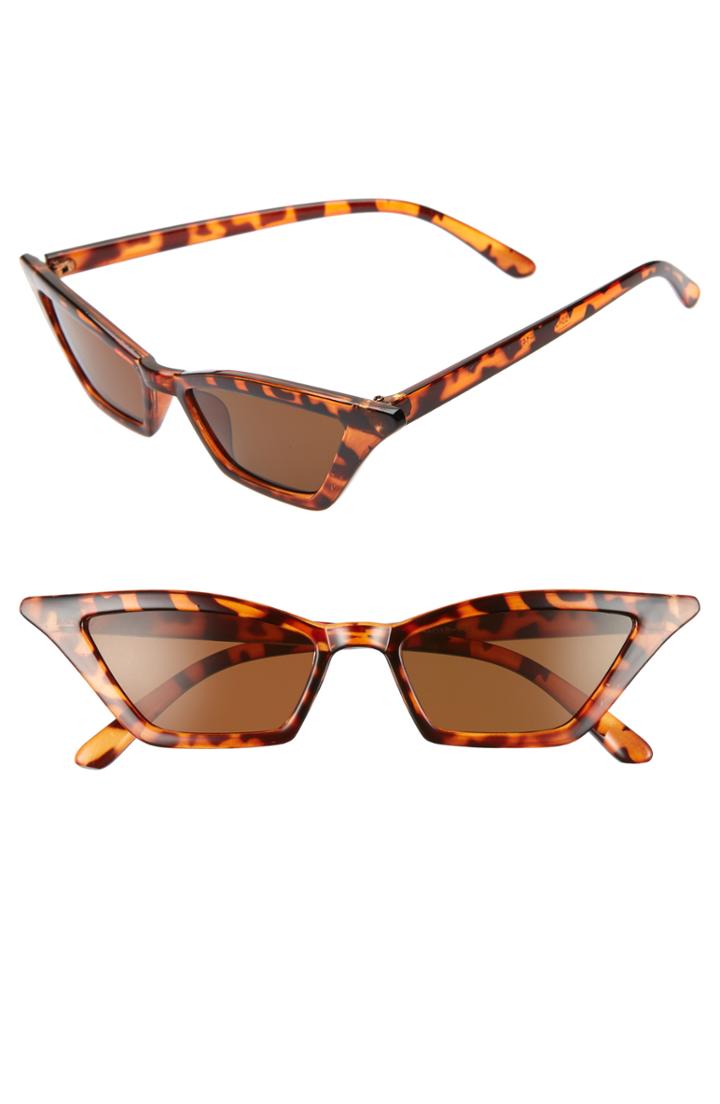 Women's Shady Lady 50mm Geometric Sunglasses - Tortoise Brown
