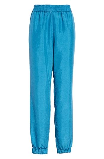 Women's Tibi Contrast Detail Joggers - Blue