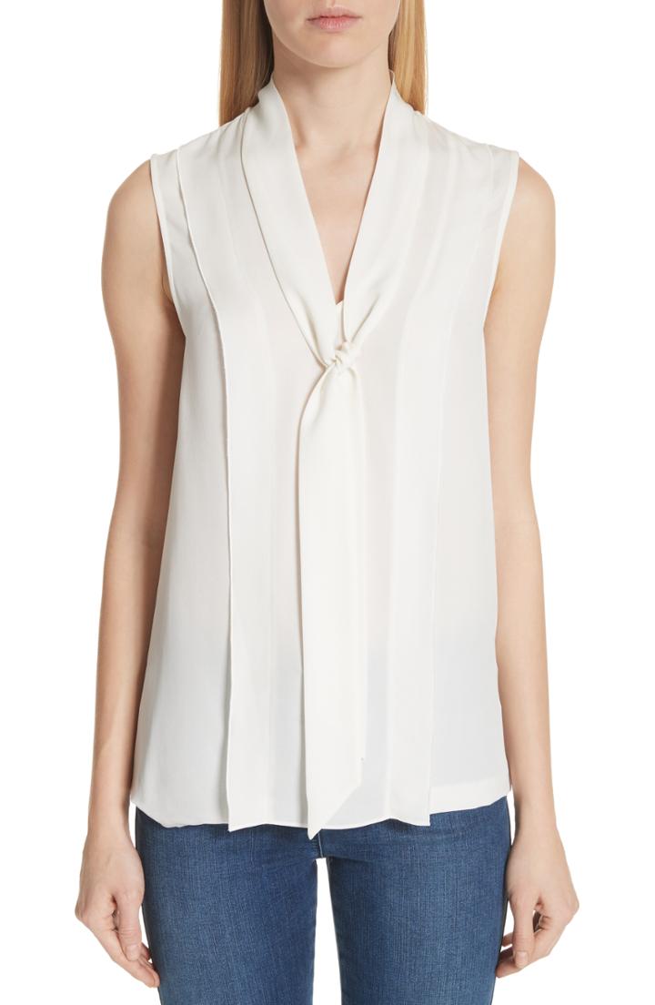 Women's St. John Collection Double Silk Georgette Shell