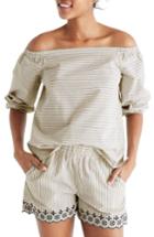 Women's Madewell Jardin Off The Shoulder Blouse, Size - Ivory