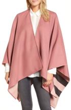 Women's Burberry Merino Wool Reversible Wrap, Size - Burgundy