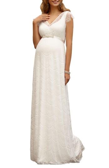 Women's Tiffany Rose Kristin Long Lace Maternity Gown - White