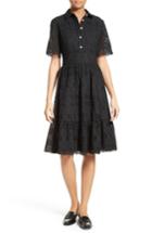 Women's Kate Spade New York Eyelet Embroidered Flounce Shirtdress