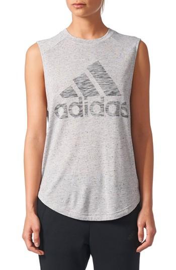Women's Adidas Original Muscle Tank, Size - Grey