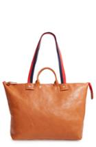 Clare V. Le Zip Leather Tote - Brown