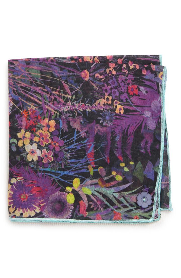 Men's Armstrong & Wilson Purple Heaven Silk Pocket Square, Size - Purple