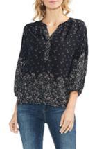 Women's Vince Camuto Whimsical Balloon Sleeve Henley, Size - Black