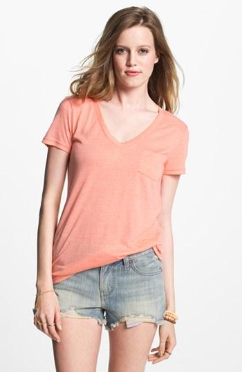 Bp. Hidden Pocket Boyfriend Tee (juniors) Heather Orange-