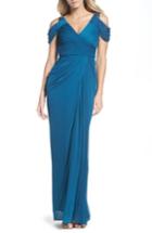 Women's Adrianna Papell Cold Shoulder Gown - Blue