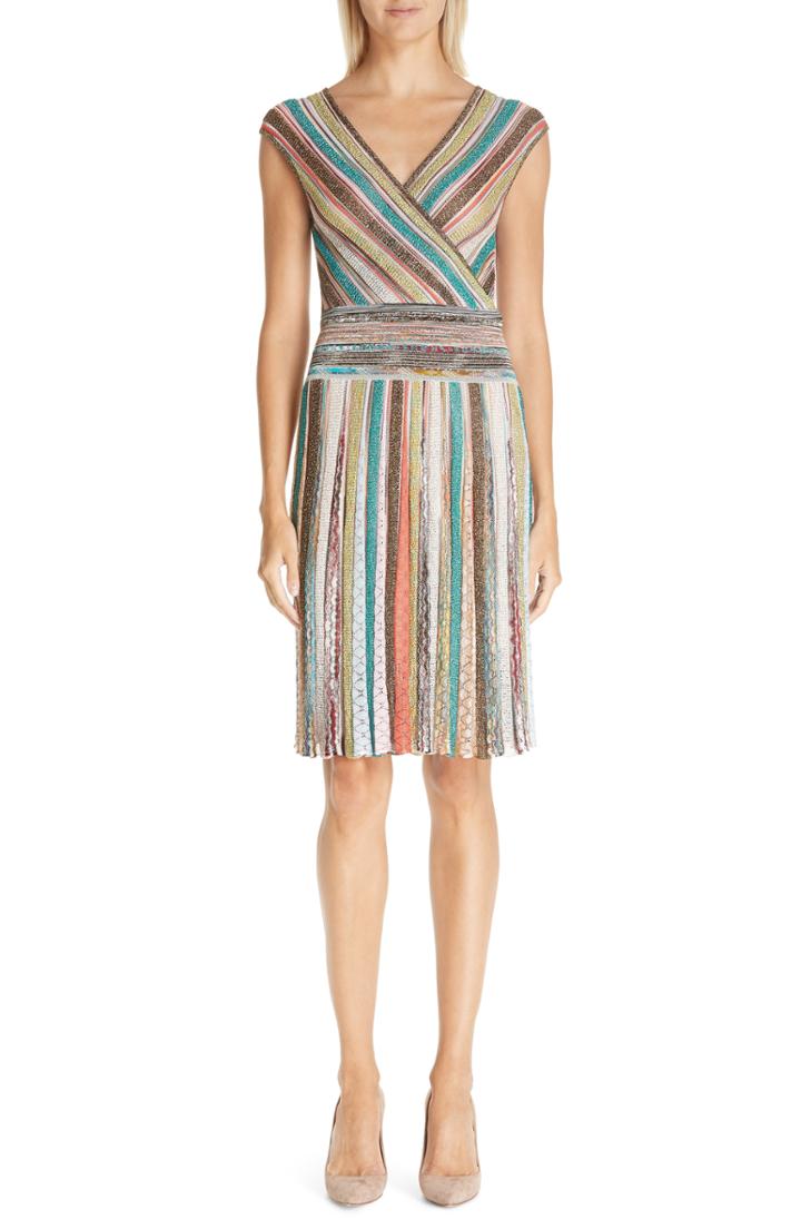 Women's Missoni Metallic Stripe Dress Us / 44 It - Metallic