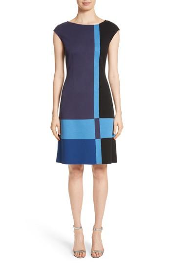 Women's St. John Collection Colorblock Milano Knit Dress