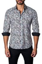 Men's Jared Lang Trim Fit Tie Dye Sport Shirt - White