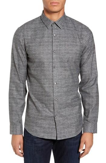 Men's Calibrate Trim Fit Check Sport Shirt - Grey