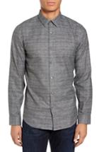 Men's Calibrate Trim Fit Check Sport Shirt - Grey