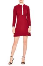 Women's Sandro Natalia Long Sleeve Dress - Burgundy