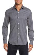 Men's Culturata Trim Fit Diamond Print Sport Shirt, Size - Blue