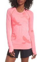 Women's Oiselle 'flyte' Long Sleeve Thumbhole Top - Pink