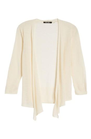Women's Nic+zoe 4-way Convertible Three Quarter Sleeve Cardigan - Beige