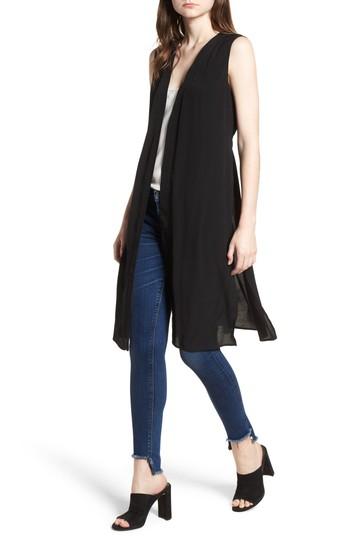 Women's Trouve Ruched Back Vest, Size - Black