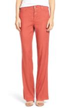 Women's Nydj 'wylie' Five-pocket Linen Trousers - Orange
