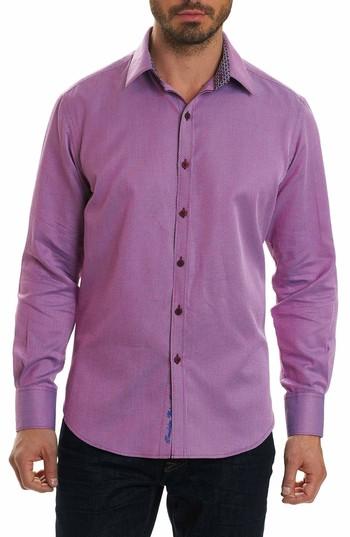 Men's Robert Graham Jobson Fit Sport Shirt, Size Small - Pink