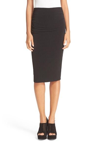 Women's Alice + Olivia Ciera Side Ruched High Waist Pencil Skirt