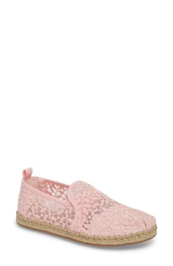 Women's Toms Deconstructed Alpargata Espadrille Slip-on B - Pink