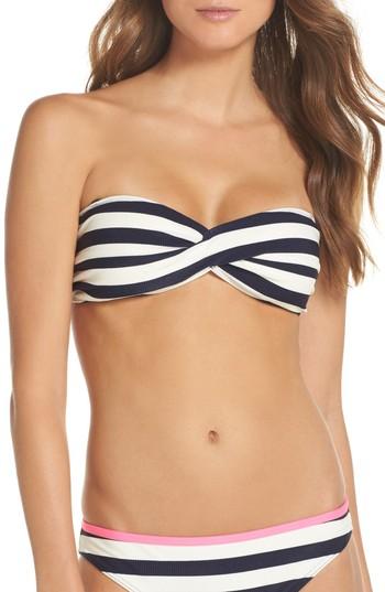 Women's Ted Baker London Texture Stripe Bandeau Bikini Top - Blue