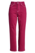 Women's Topshop Cassis Straight Leg Jeans W X 30l (fits Like 31-32w) - Purple