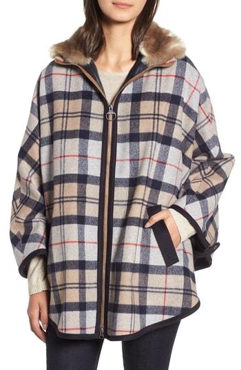 Women's Barbour Crieff Wool Cape Us / 8 Uk - Beige