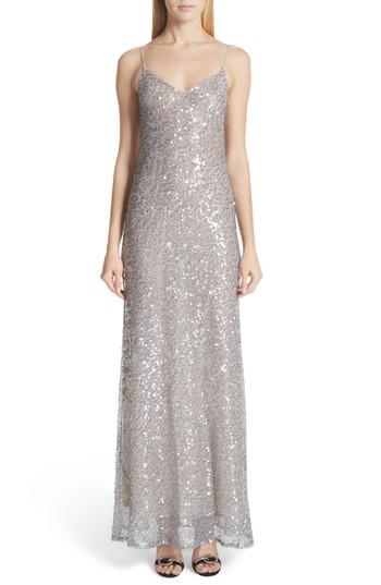 Women's Galvan Sequin Gown Us / 36 Fr - Metallic