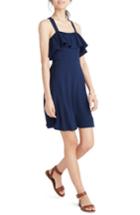 Women's Madewell Apron Ruffle Dress - Blue