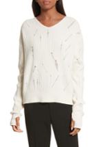 Women's Helmut Lang Drop Needle Lambswool Sweater - Ivory
