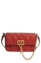 Givenchy Mini Pocket Quilted Convertible Leather Bag - Yellow
