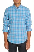 Men's Vineyard Vines Pelon Plaid Tucker Slim Fit Sport Shirt, Size - Blue
