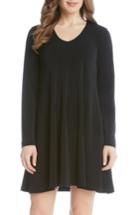 Women's Karen Kane 'taylor' Long Sleeve A-line Dress - Black