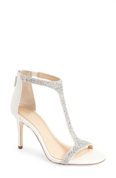 Women's Imagine By Vince Camuto 'phoebe' Embellished T-strap Sandal .5 M - Metallic