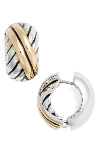 Women's Erwin Pearl Diagonal Stripe Reversible Earrings