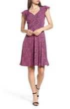 Women's Leota Print Fit & Flare Dress - Pink