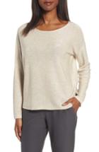 Women's Eileen Fisher Tencel & Wool Boxy Sweater, Size - Beige