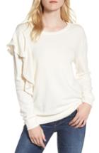 Women's Splendid West Fourth Ruffle Sweatshirt - Ivory