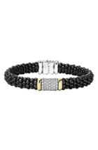 Women's Lagos 'black Caviar' Diamond Pave Rope Bracelet