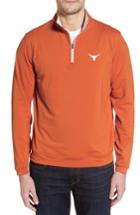 Men's Peter Millar 'perth - University Of Texas' Moisture Wicking Quarter Zip Pullover - Red