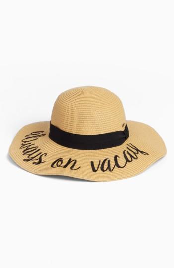 Women's Cc Straw Hat - Beige