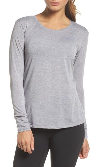 Women's Brooks Distance Long Sleeve Tee, Size - Black