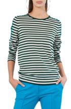 Women's Akris Punto Stripe Wool Pullover - Blue