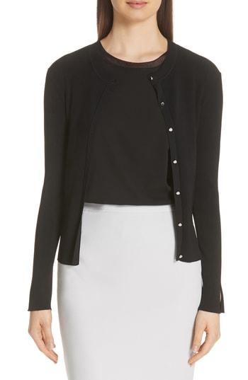 Women's Boss Feliza Stretch Knit Cardigan - Black