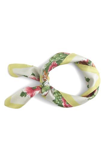 Women's J.crew California Map Silk Scarf, Size - Coral