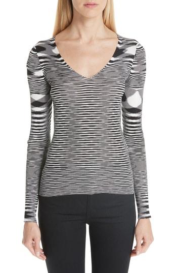 Women's Missoni Space Dye Knit Sweater Us / 36 It - Black